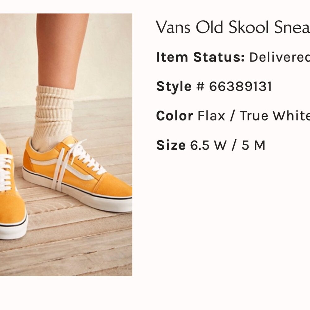 Vans Old Skool Sneakers Womens 6.5. Only worn a couple of times.